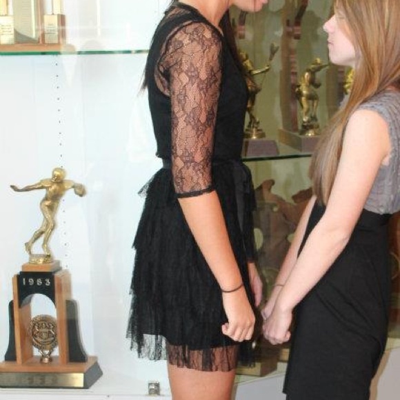 Black lace dress