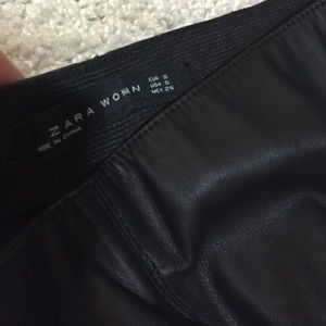 Zara faux leather pants