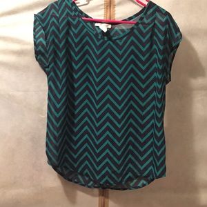 SOLD IN BUNDLE ❤️ Dark Blue and Turquise zigzag