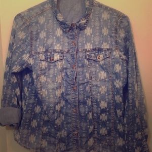 Indie Faux Denim Button up