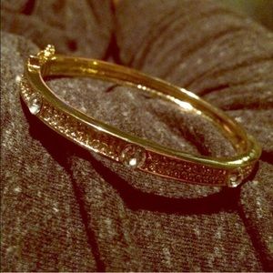 Women's Hinged Rhinestone Love Bracelet