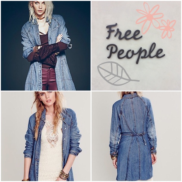free people denim duster