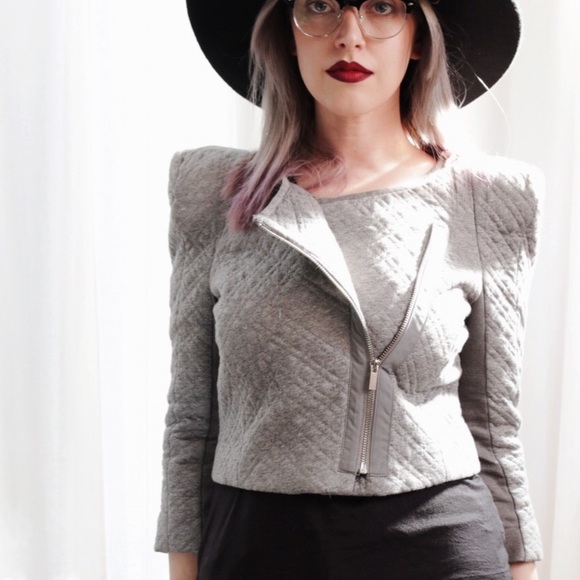 BCBGMaxAzria Jackets & Coats - BCBG Gray Quilted Jacket BCBGMaxAzria Jackets & Coats - BCBG Gray Quilted Jacket