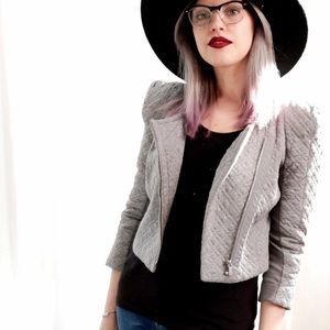 BCBGMaxAzria Jackets & Coats - BCBG Gray Quilted Jacket BCBGMaxAzria Jackets & Coats - BCBG Gray Quilted Jacket