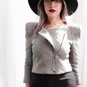 BCBGMaxAzria Jackets & Coats - BCBG Gray Quilted Jacket BCBGMaxAzria Jackets & Coats - BCBG Gray Quilted Jacket