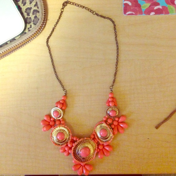 Coral statement necklace