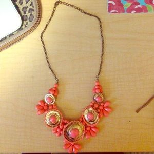 Coral statement necklace