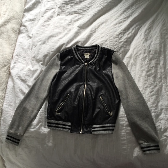 Faux leather jacket. Really cute!