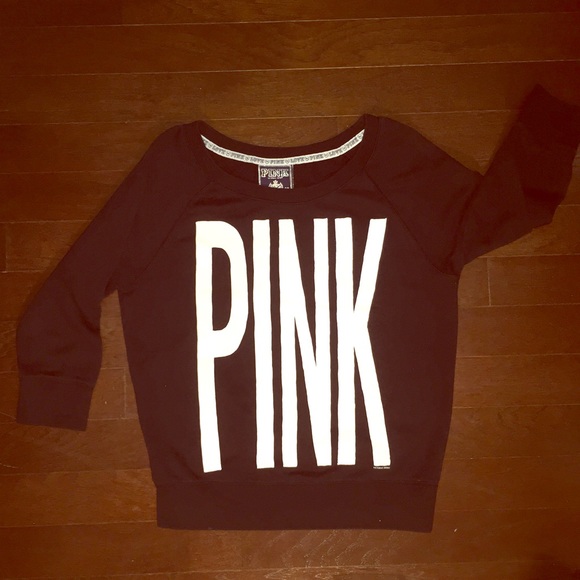 PINK Victoria's Secret Sweaters - Black "Pink" Sweater