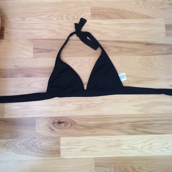 Black triangle bikini top