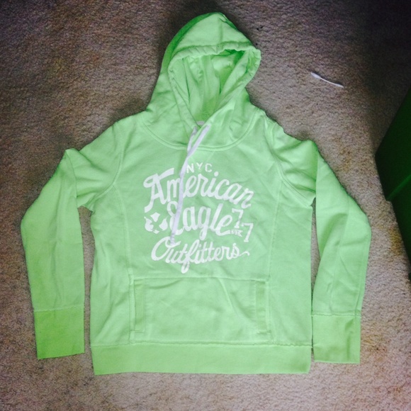 Neon green AMERICAN EAGLE hoodie!