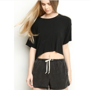 Brandy Melville Grey Acid Wash Eve Shorts