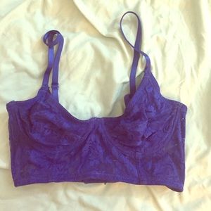 🎀BUNDLED🎀 Blue floral lace corset bra