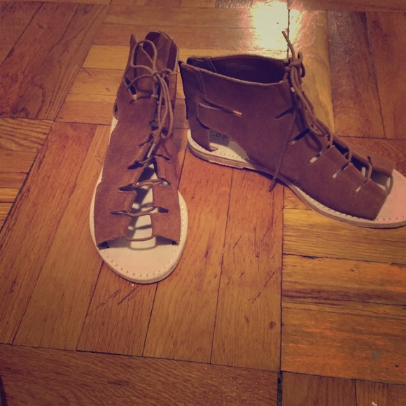 Brown Suede Sandals