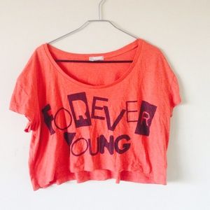 Forever young crop-top shirt