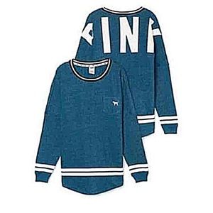 VS PINK Marbled Boyfriend Crew