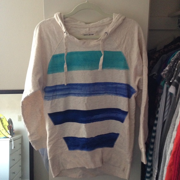 DKNY Sweaters - DKNY Tunic Watercolor Hoodie