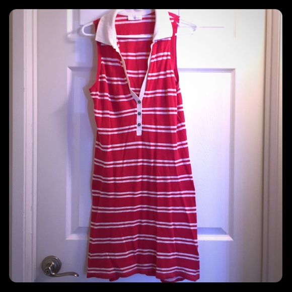 Pink and white stripped dress