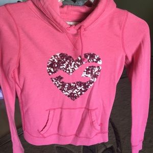 Hollister Sequined Pink Sweater.