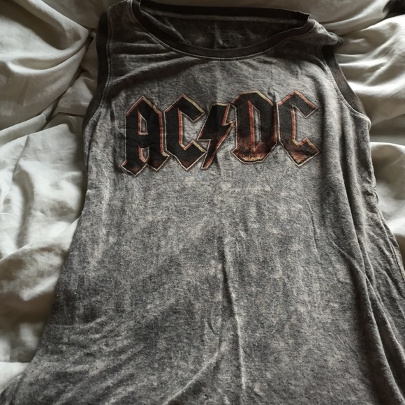 AC/DC Acid Wash Muscle Tee
