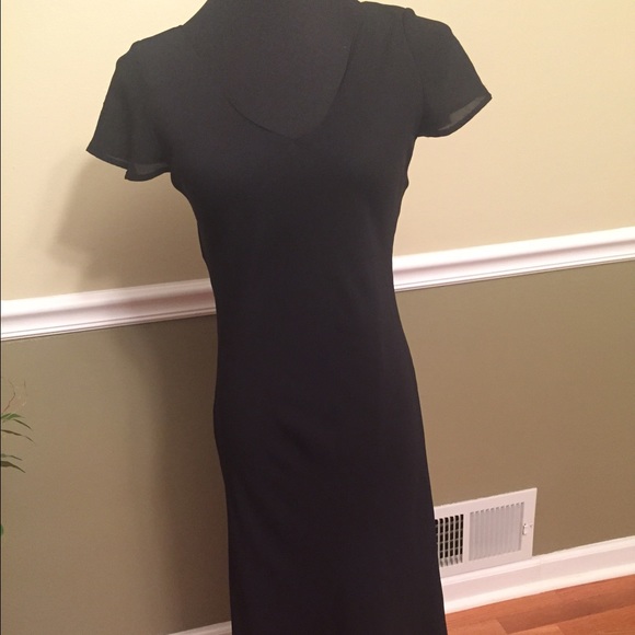 Asymmetrical simplistic black dress