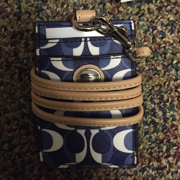 Coach ID holder and lanyard