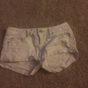 White denim shorts