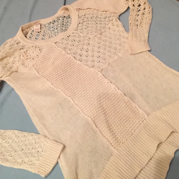 Sundance Sweaters - Sundance patchwork lace sweater NWOT m