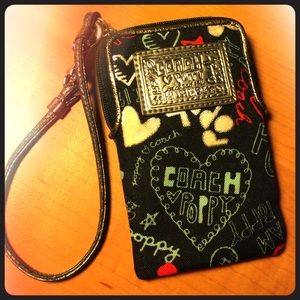 Coach Poppy phone/ID wristlet