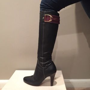 Cole Haan "Sierra Air" Tall Boot Black Leather sz8