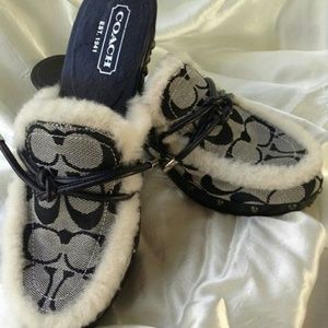 NWOT Authentic Coach Mules