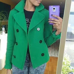 Green H&M Wool Short Coat