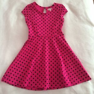 Pink/Black Polka Dot Skater Dress