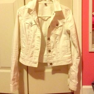 White jean jacket
