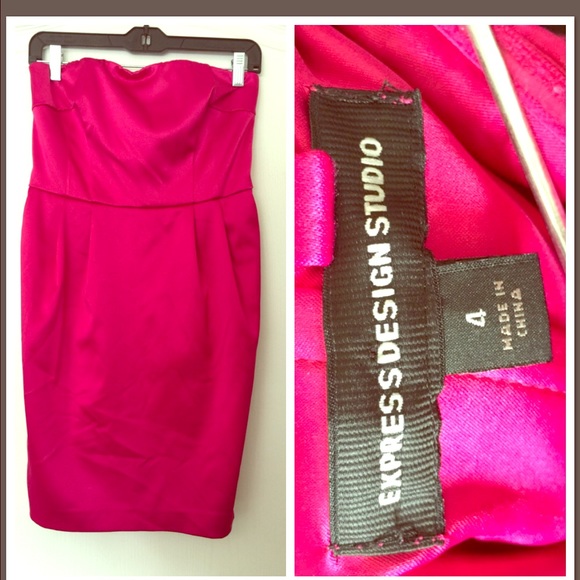 Hot pink formal dress