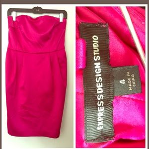 Hot pink formal dress