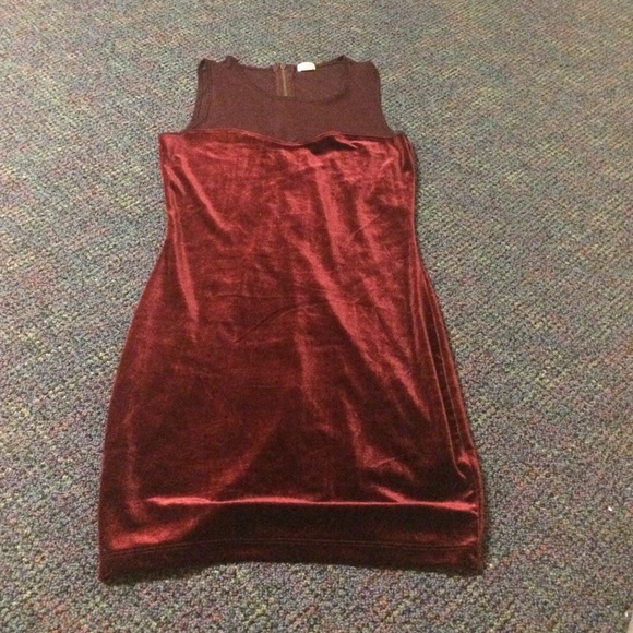 Red velvet dress