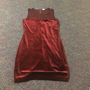 Red velvet dress
