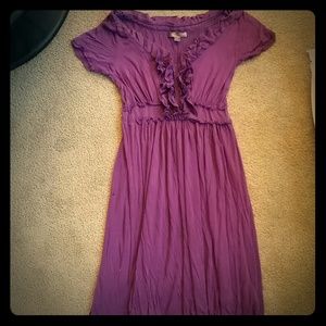 Purple dress with ruffles