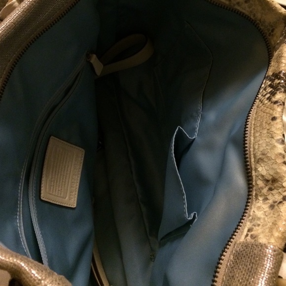 โจRARE, Coach python embossed linen tote - Picture 3 of 4