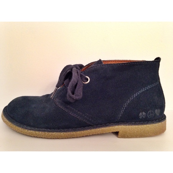 Lucky Brand blue leather booties