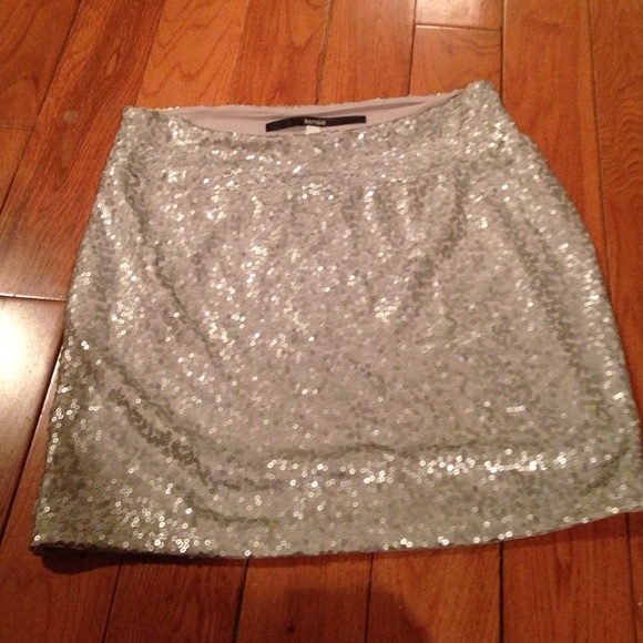 Kenzie Silver sequin skirt