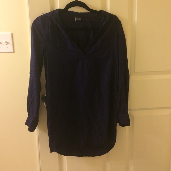 dark blue shirt dress