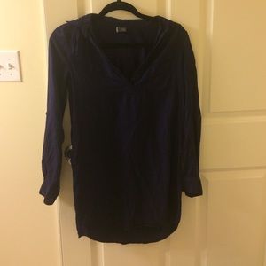 dark blue shirt dress