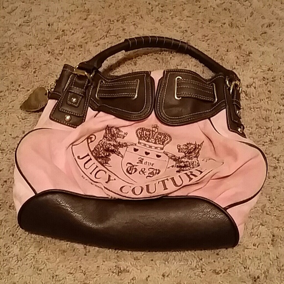 Classic pink and brown leather purse
