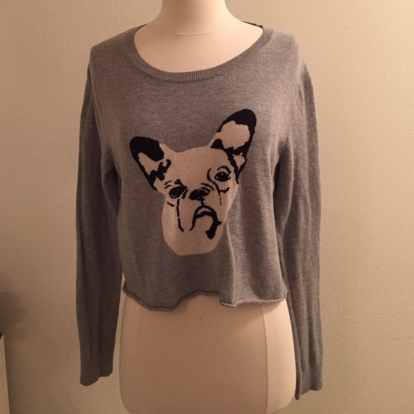 Gap bulldog cropped sweater