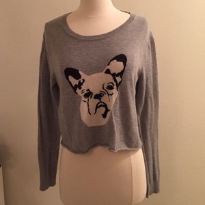 Gap bulldog cropped sweater