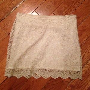 Zara white lace skirt