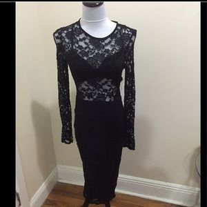 Misguided lace midi bodycon