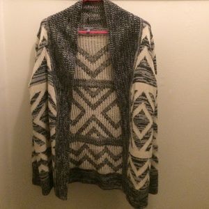 Gray & White Cardigan